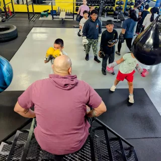Kids boxing training at Bring It Back Boxing