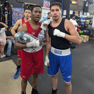 Coach Hector at amateur boxing show